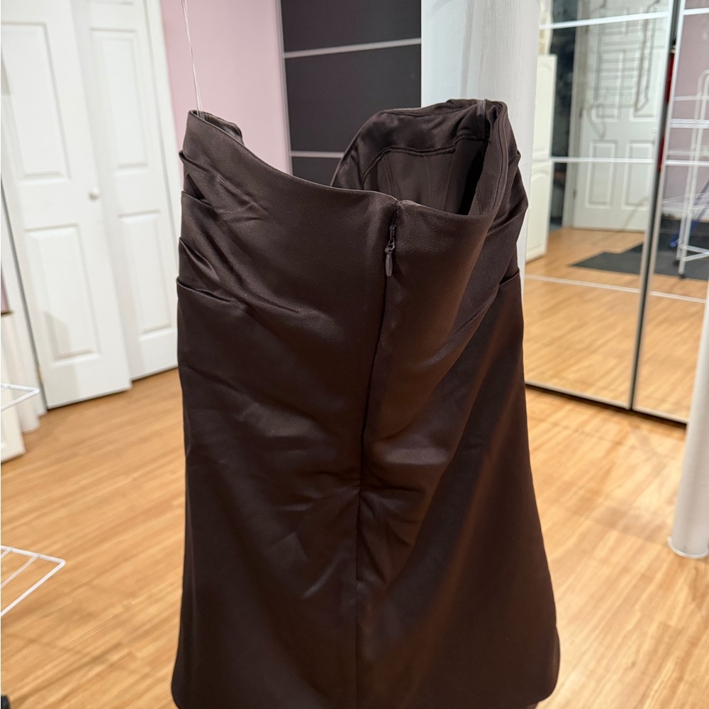 House of CB Chocolate Strapless Dress - Picture 6 of 7